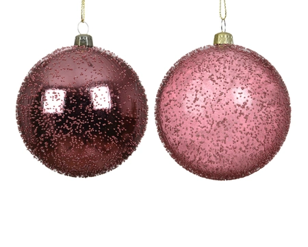 Baubles Polystyrene Beads Dark Rose D.8cm
