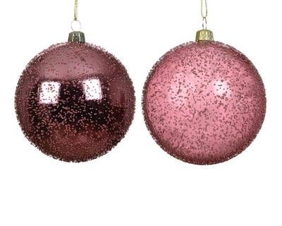 Baubles Polystyrene Beads Dark Rose D.8cm