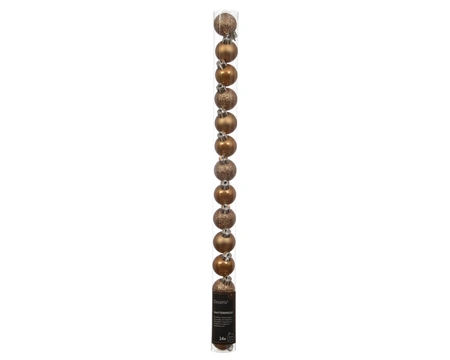 Baubles Polystyrene Caramel Brown D.3cm - image 1