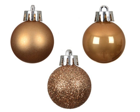Baubles Polystyrene Caramel Brown D.3cm - image 2
