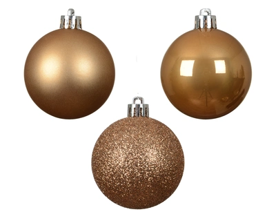 Baubles Polystyrene Caramel Brown D.6cm - image 1
