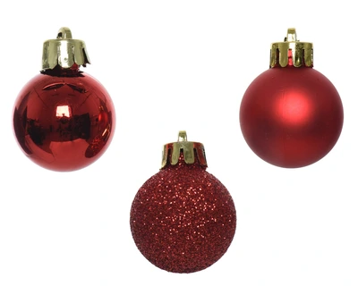 Baubles Polystyrene Christmas Red D.3cm - image 1