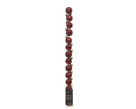 Baubles Polystyrene Christmas Red D.3cm - image 2
