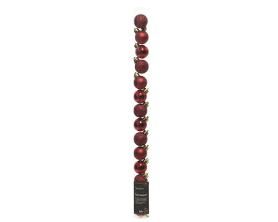 Baubles Polystyrene Christmas Red D.3cm - image 2