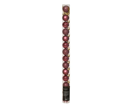 Baubles Polystyrene Dark Rose D.3cm - image 2