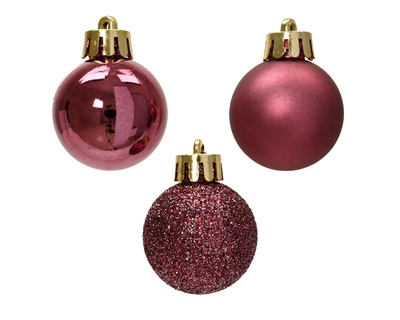 Baubles Polystyrene Dark Rose D.3cm - image 1