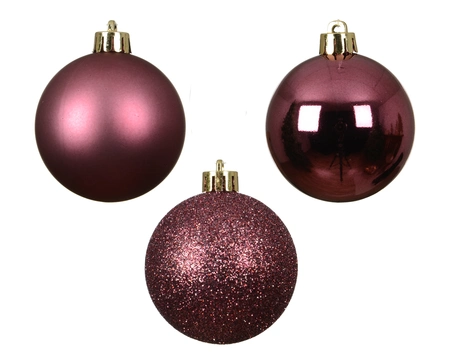 Baubles Polystyrene Dark Rose D.6cm - image 1