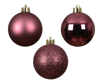 Baubles Polystyrene Dark Rose D.6cm