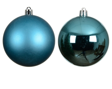 Baubles Polystyrene folk blue dia8cm - image 2
