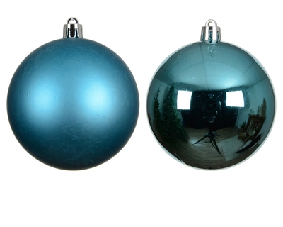 Baubles Polystyrene folk blue dia8cm - image 2