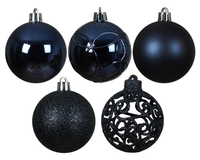 Baubles Polystyrene night blue dia6cm - image 2