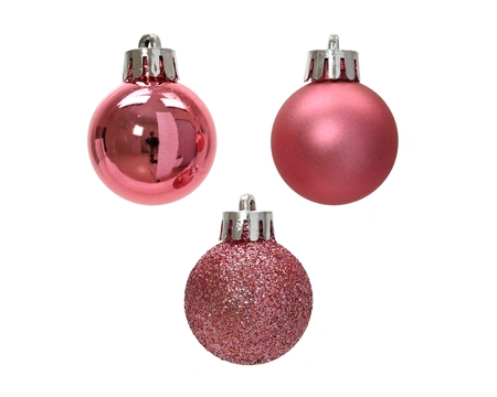 Baubles Polystyrene Pink Blossom D.3cm - image 1