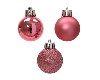 Baubles Polystyrene Pink Blossom D.3cm - image 1