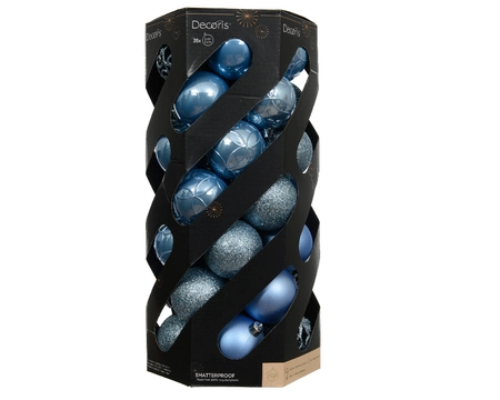 Baubles Polystyrene sky blue dia6cm - image 1