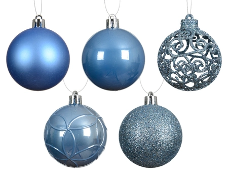 Baubles Polystyrene sky blue dia6cm - image 2