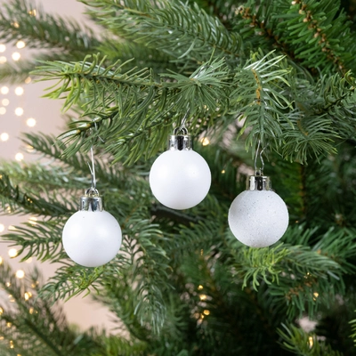 Baubles Polystyrene Winter White D.3cm - image 2