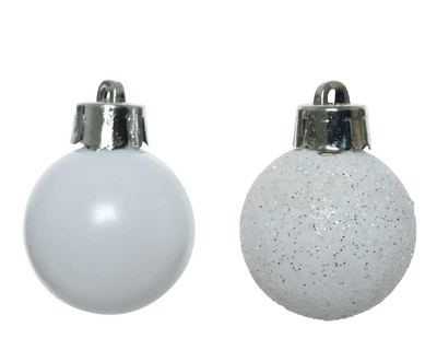 Baubles Polystyrene Winter White D.3cm
