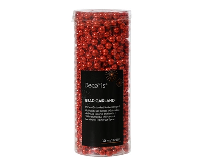 Bead Garland Plastic Dia0.8-L1000Cm Christmas Red - image 1