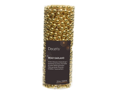 Bead Garland Plastic Shiny Light Gold L.1000cm D.0.8cm - image 1