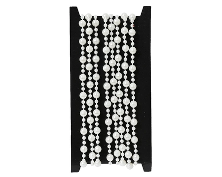 Bead Garland Polystyrene white L2.7m