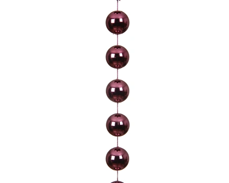 Bead Garland Xxl Polystyrene Dark Rose L.270cm - image 1