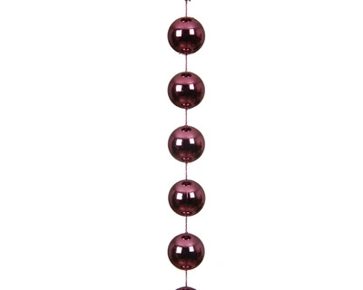 Bead Garland Xxl Polystyrene Dark Rose L.270cm - image 1
