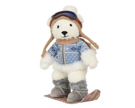 Bear White/Blue W.14cm x H.33cm