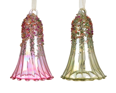 Bell Glass With Spangels Asst. D.7cm x H.9.5cm