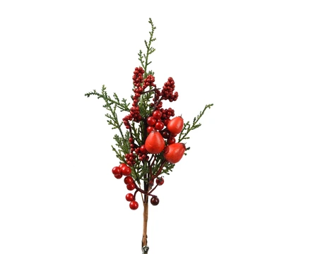 Big Berry Clip Green/Red H.25cm