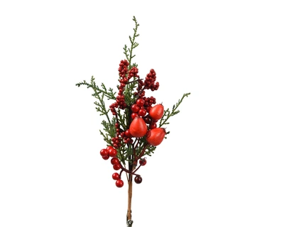 Big Berry Clip Green/Red H.25cm