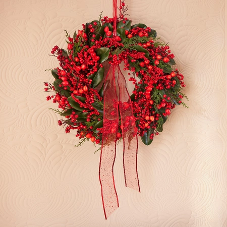 Big Berry Wreath green/red dia60-H14cm - image 2