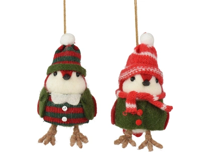 Bird Wool Asst. H.15cm