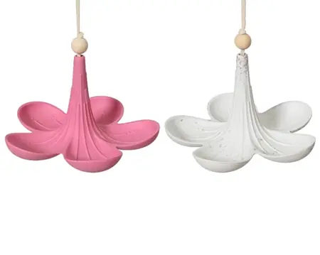Birdfeeder Bamboo Flower And Cotton Hanger dia15.00cm asst.
