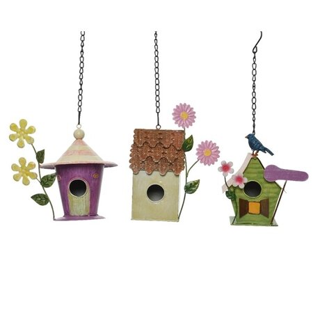 Birdhouse Iron H34.00cm Asst