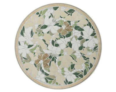 Bistro Table Geneva Mosaic Stone Outdoor Cream D.58Cm - image 3
