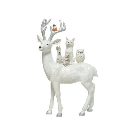 BL Deer Poly H25.5Cm White