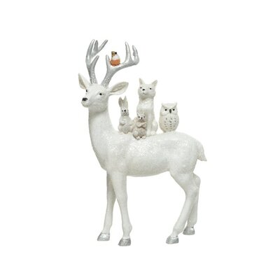 BL Deer Poly H25.5Cm White