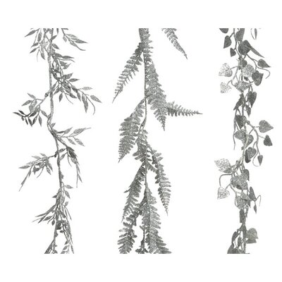 BL Garland plastic glitter Silver 180cm