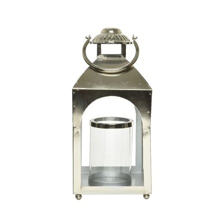 BL Lantern Iron L20-W20-H50Cm Silver