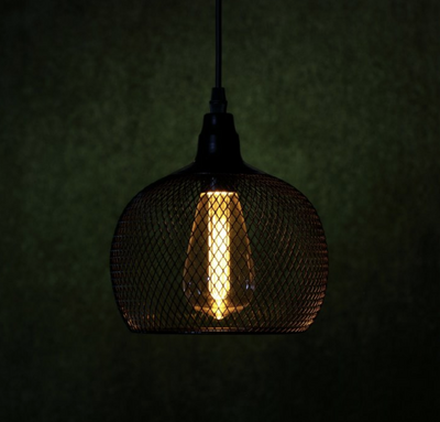 Black Mesh Kate Pendant With The Bulb