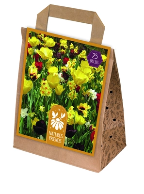 Blooms, Bees & Butterflies Landscape Garden Yellow And Maroon Shades