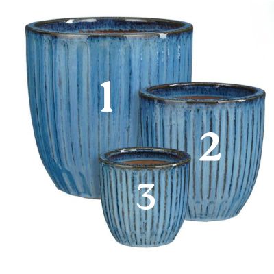 Boca Pot Round Blue - H19Xd19Cm
