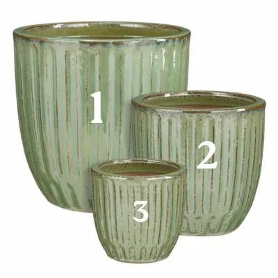 Boca Pot Round L. Green - H19Xd19Cm