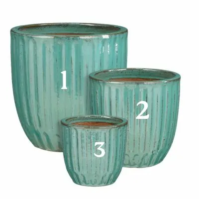 Boca Pot Round Turquoise - H36Xd36Cm
