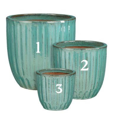 Boca Pot Round Turquoise - H36Xd36Cm