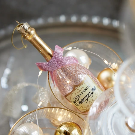Bottle Glass Bow,Sticker,Glitter Asst. H.13.5cm - image 3