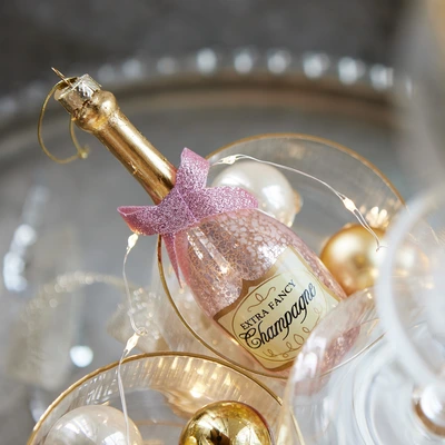 Bottle Glass Bow,Sticker,Glitter Asst. H.13.5cm - image 3