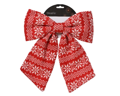 Bow Polyester Fiber red/white L2-W30-H32cm - image 2