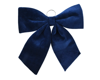 Bow Polyester night blue H52cm