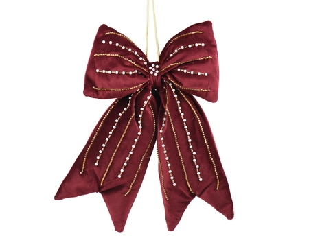 Bow Velvet Burgundy W.2.8cm x H.30cm